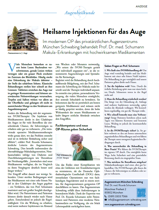 IVOM-Therapie bei Makulaerkrankungen